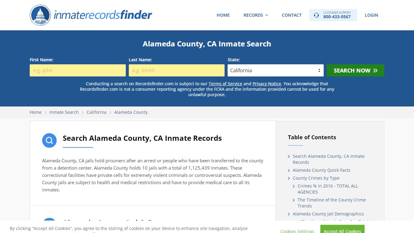 Alameda County, CA Inmate Lookup & Jail Records Online